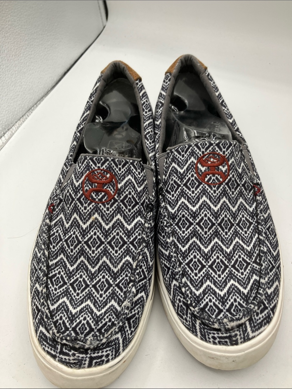 Twisted X Black & White Geometric Slip-On Loafers